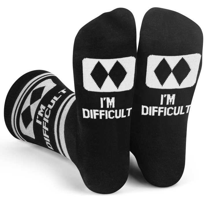 I'm Difficult Black Diamond Socks